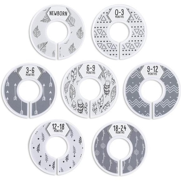 Baby Nest Designs 20x Baby Hangers for Closet with 7X Baby Closet Dividers for N - Picture 6 of 7